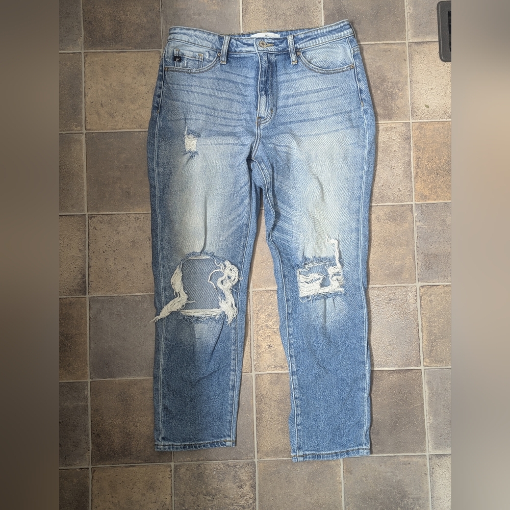 KanCan Light Blue Distressed Boyfriend Jeans